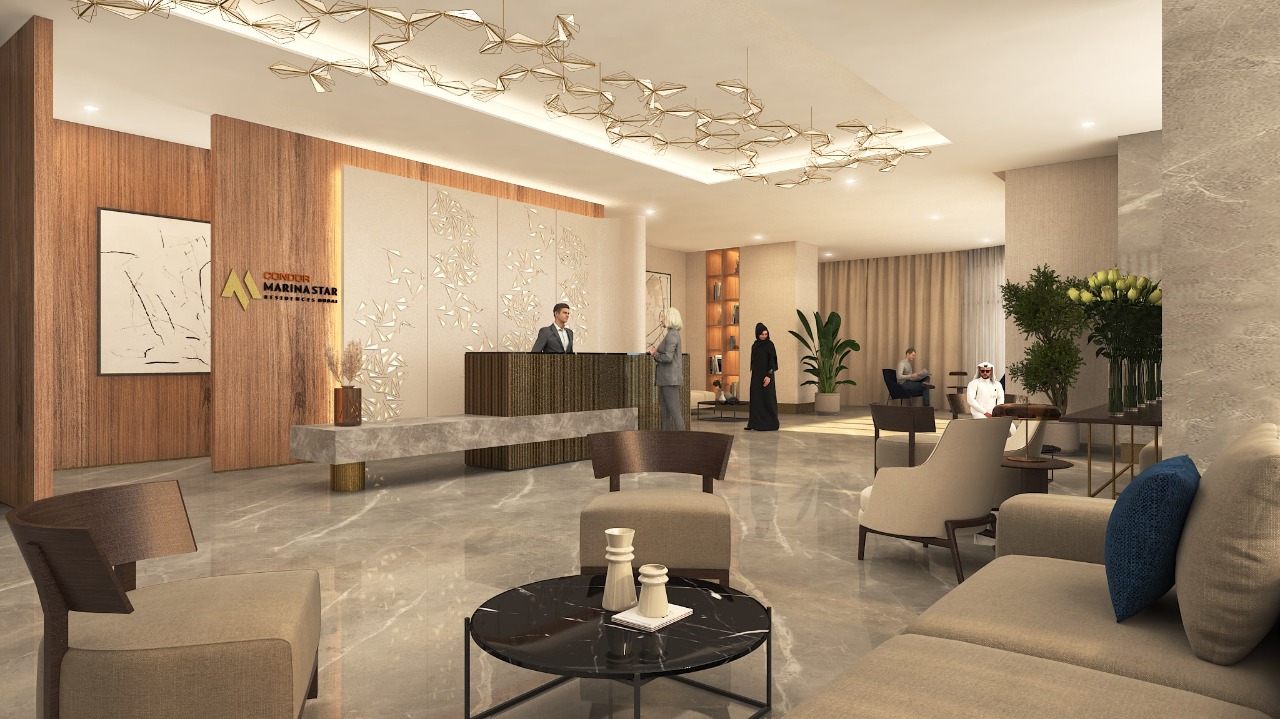 LOBBY IN CONDOR STAR BUILDING IN DUBAI MARINA