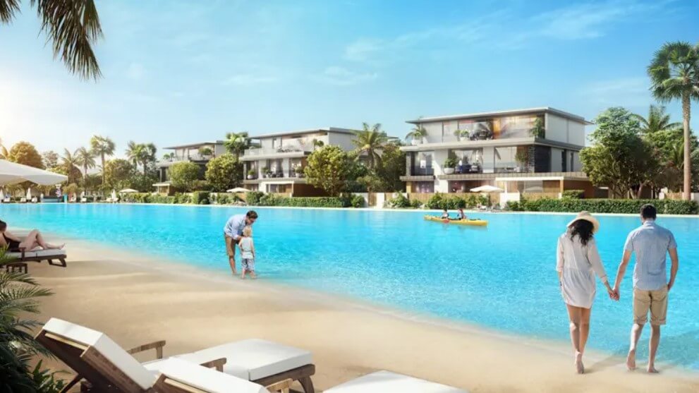 Swimming pool at Azizi Venice in Dubai South