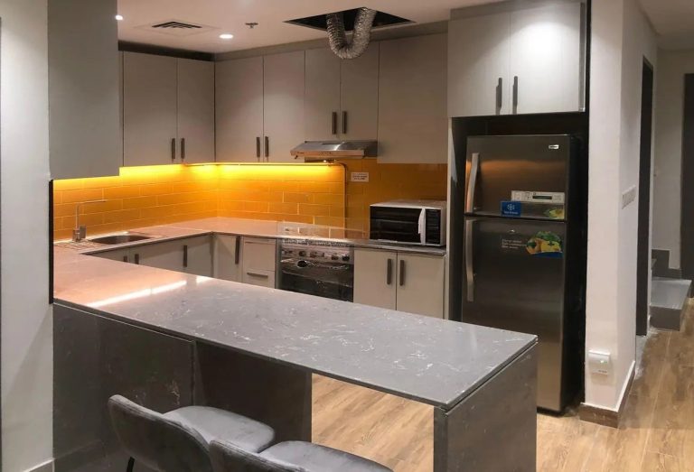 Kitchen at 3 bedroom duplex apartment for sale in Dubailand