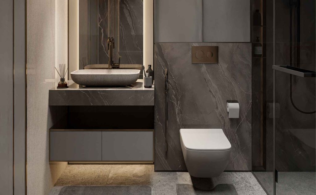 bathroom in a 4 bedroom JVC townhouse at Marwa Homes