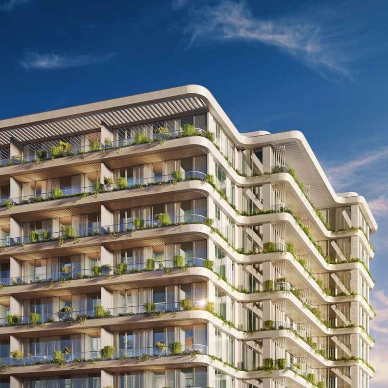 exterior view of Califoria Residences apartments at California Village Dubailand