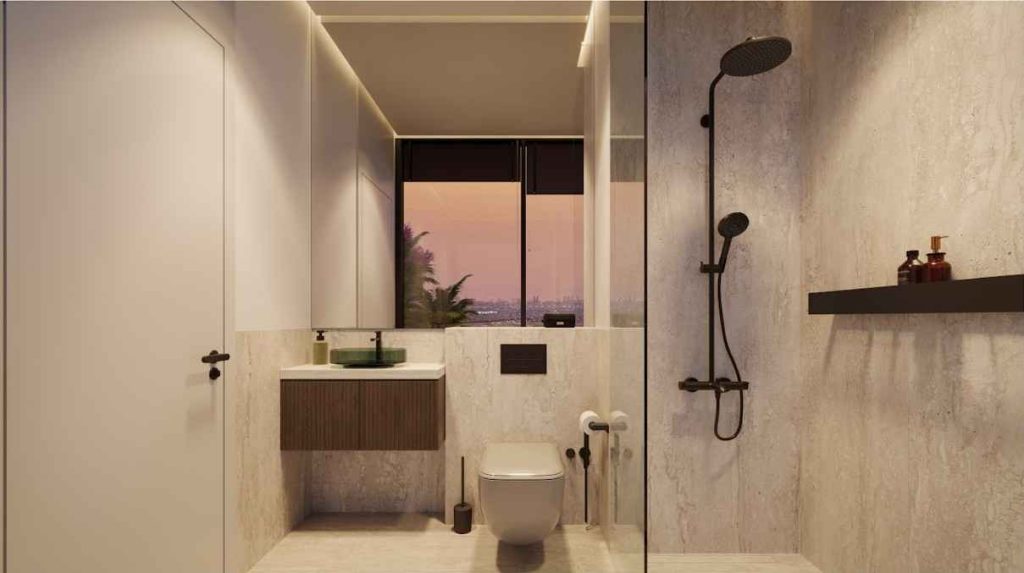 washroom at Interstellar Tower in JVT Dubai