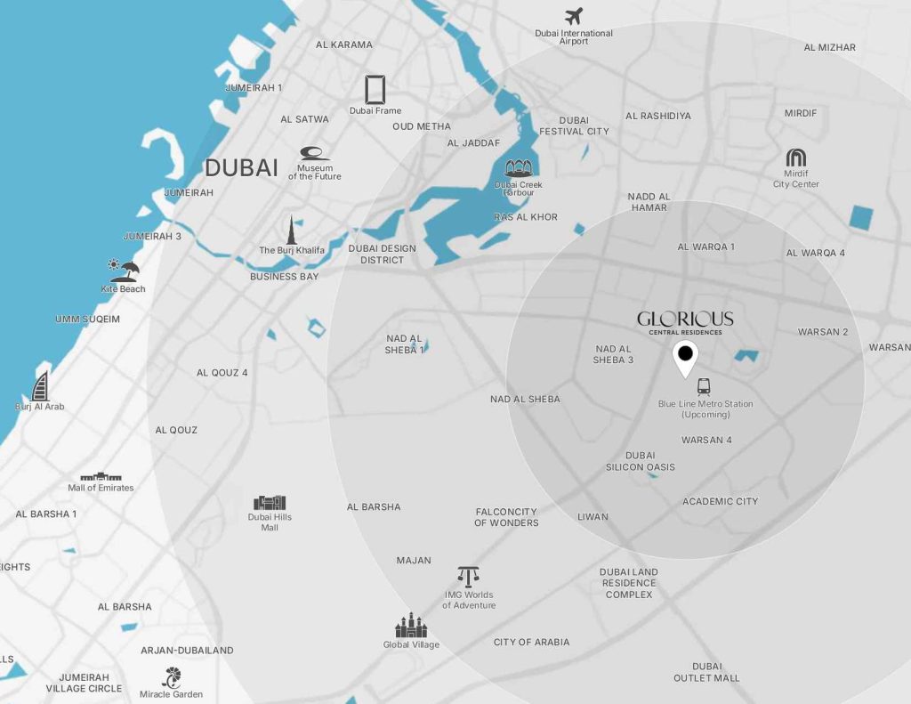 Glorious Central Residences Location Map