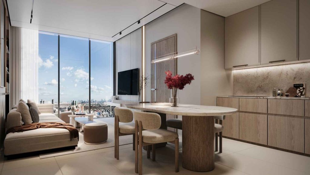 living room in a 1-bedroom apartment at Voxa Residences by Pantheon Development