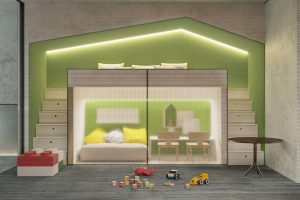 Portofino family hotel kids room at the Heart of Europe Dubai