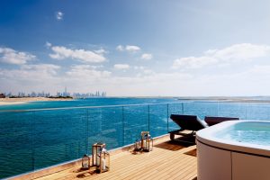 Full Sea View from the Terrace at the Floating Seahorse Villa at the Heart of Europe Dubai