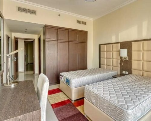 second bedroom in a 3 bedroom apartment for sale in Siraj Tower Arjan Dubai